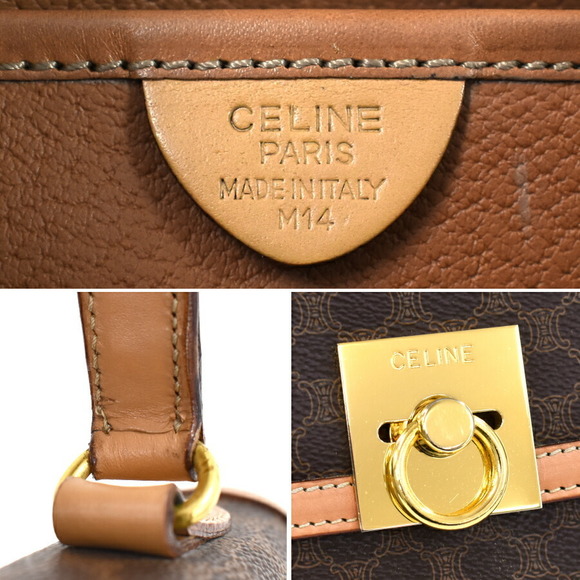 Celine Macadam Leather Handbag Brown - Picture 9 of 9